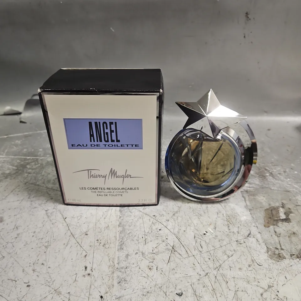 BOXED THIERRY MUGLER ANGEL EAU DE TOILETTE REFILLABLE 80ML
