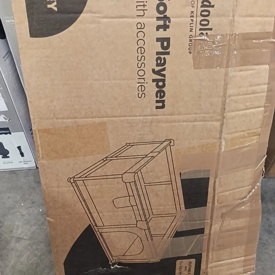 BOXED KEPLIN SOFT PLAYPEN FOR KIDS GREY COLOUR 