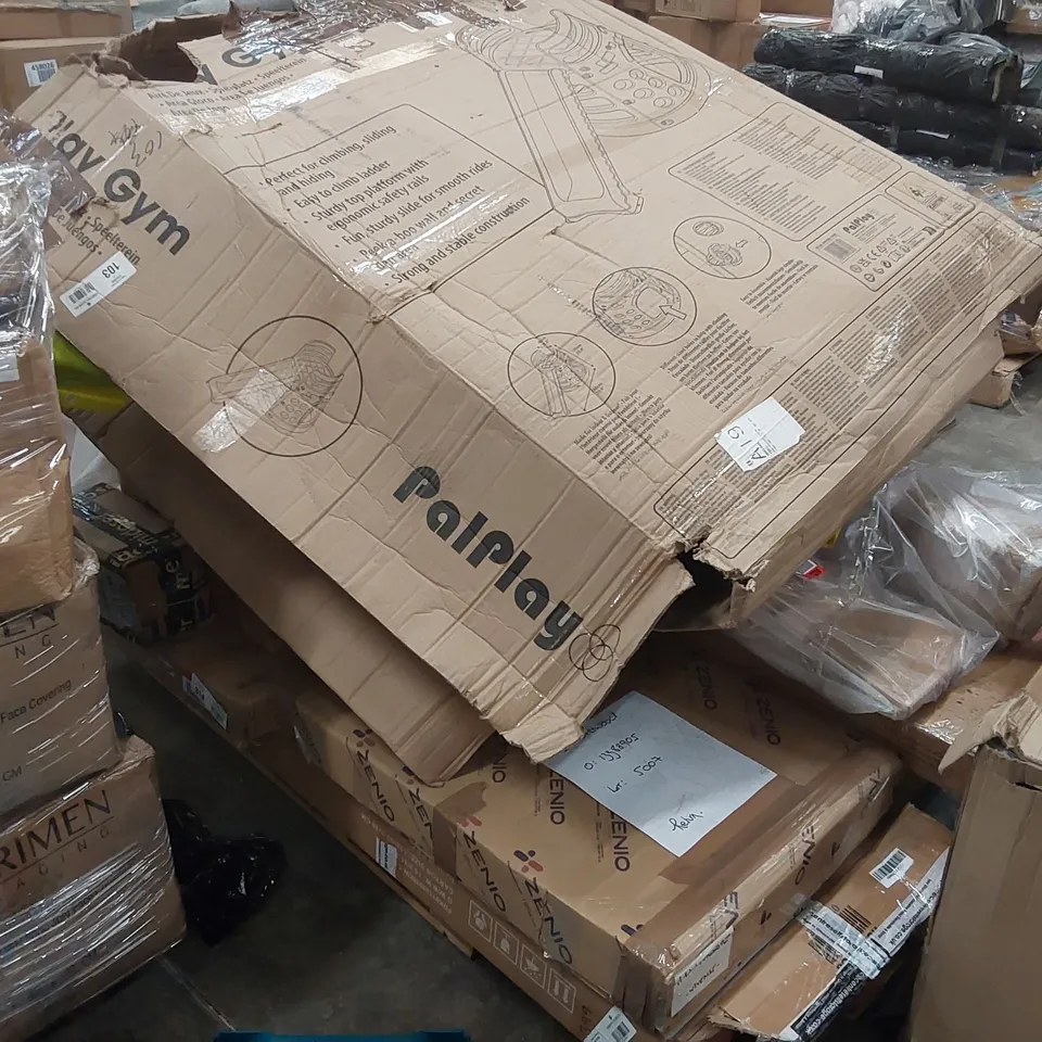 PALLET OF ASSORTED CONSUMER PRODUCTS/FURNITURE PARTS 