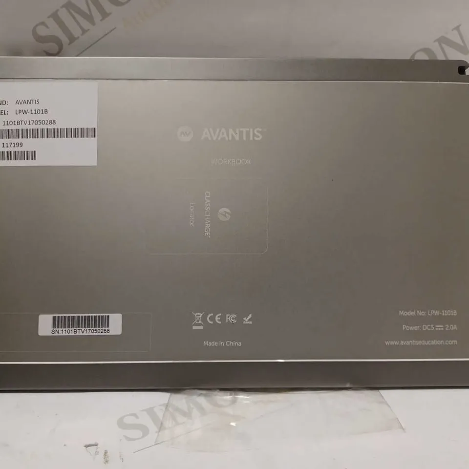 AVANTIS LPW-1101B WORKBOOK TABLET 