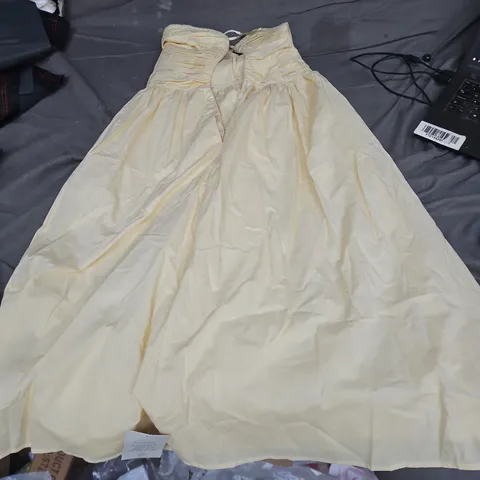 NOBODY'S CHILD FELICITY MIDI DRESS – PALE YELLOW, UK 4 (EU 32, US 0)