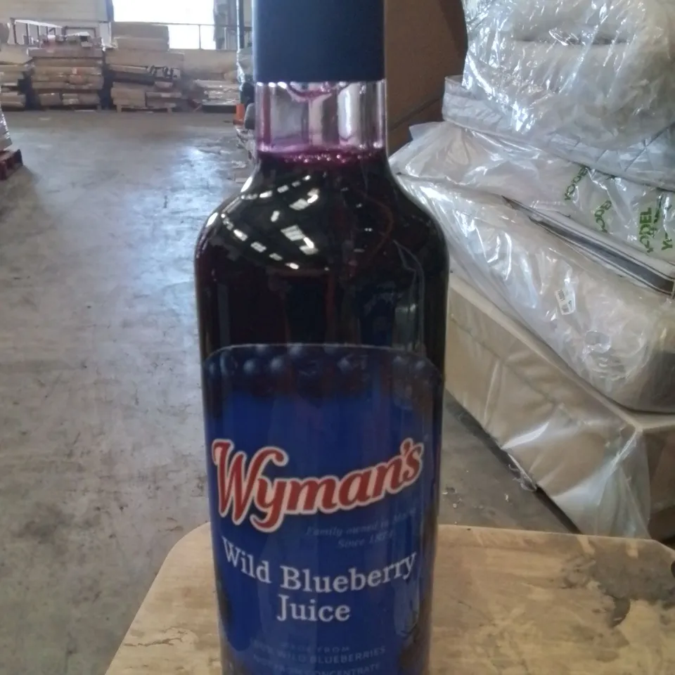 PALLET CONTAINING A LARGE QUANTITY OF WYMANS WILD BLUEBERRY JUICE