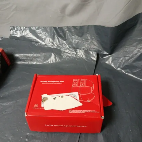 BOX OF APPROXIMATELY 18 ASSORTED HOUSEHOLD ITEMS INCLUDING HEATING MASSAGE KNEE PADS , LED PROJECTION LIGHT AND UV PORTABLE DISINFECTION LIGHT 