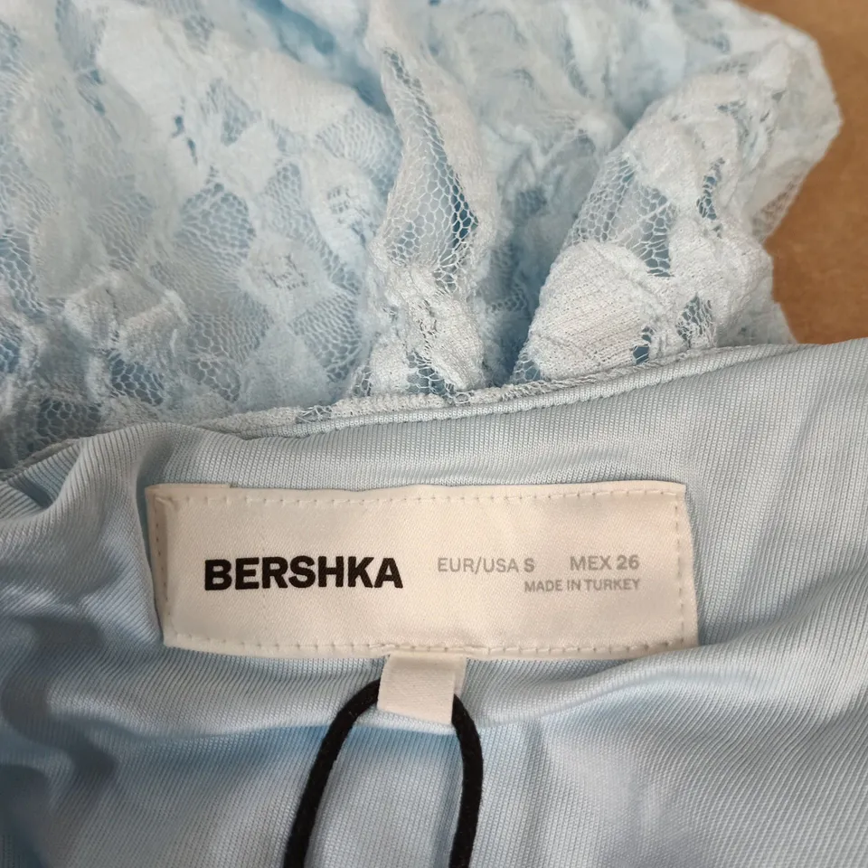 BERSHKA LACE DRESS – LIGHT BLUE, WOMEN'S, SIZE S (EU/US S)