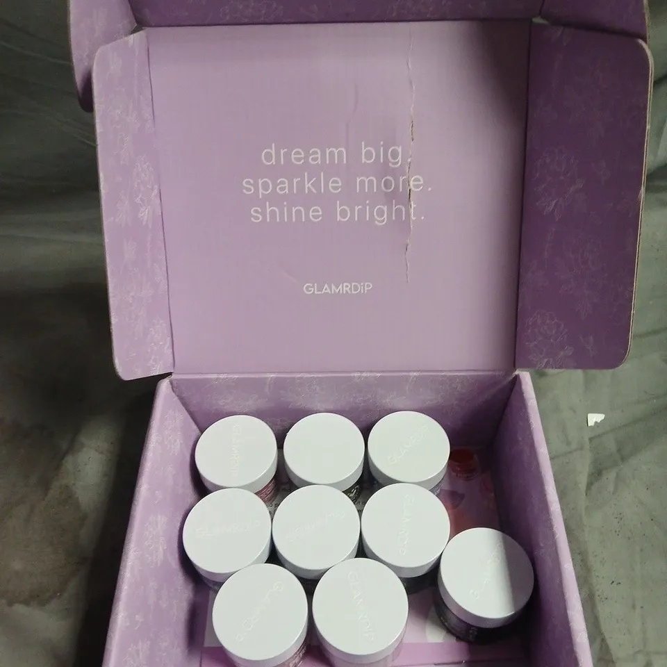 GLAMDIP NAIL DIP POWDER KIT – PURPLE BOX 