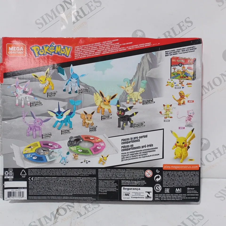 BOXED POKÉMON MEGA CONSTRUX EEVEE EVOLUTION SET