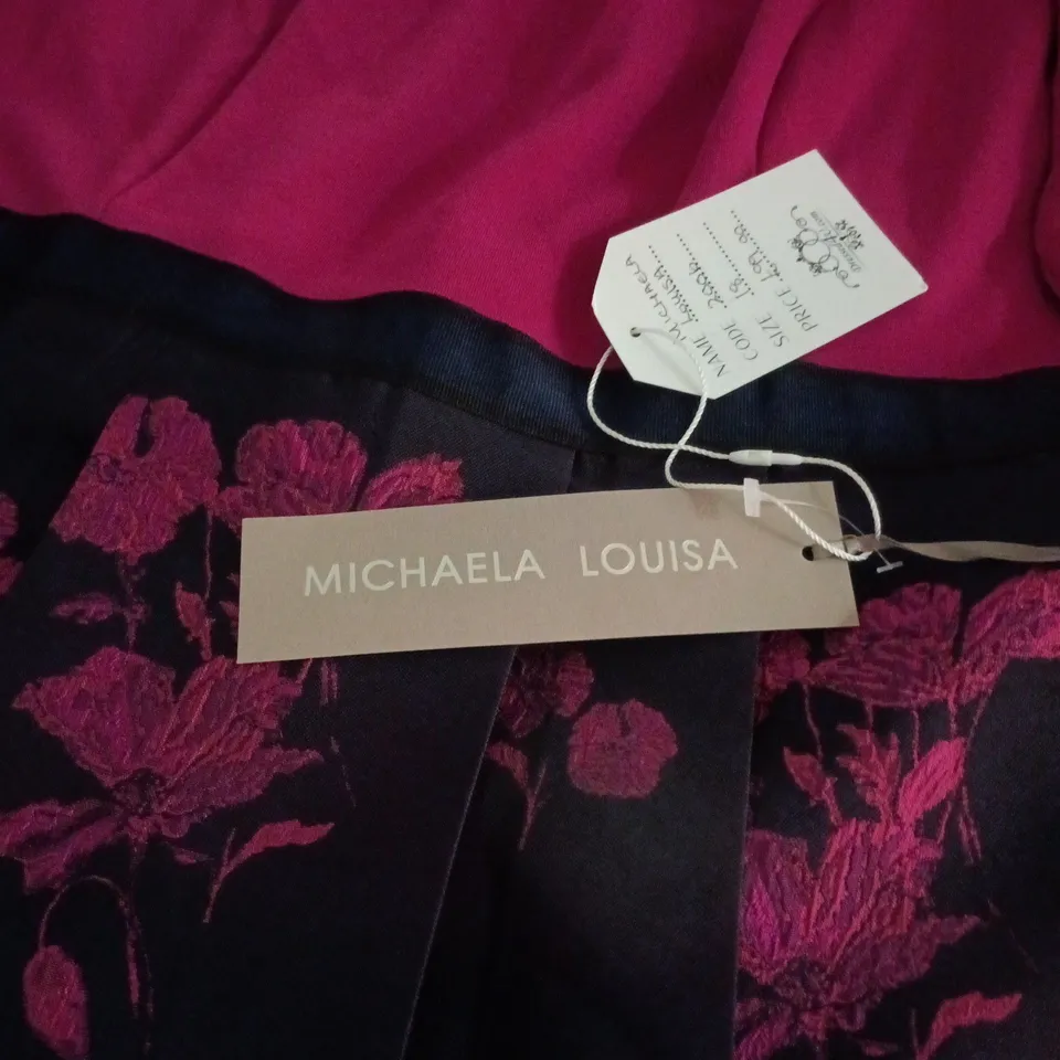 MICHAELA LOUISA PURPLE DRESS UK 18 TAGGED
