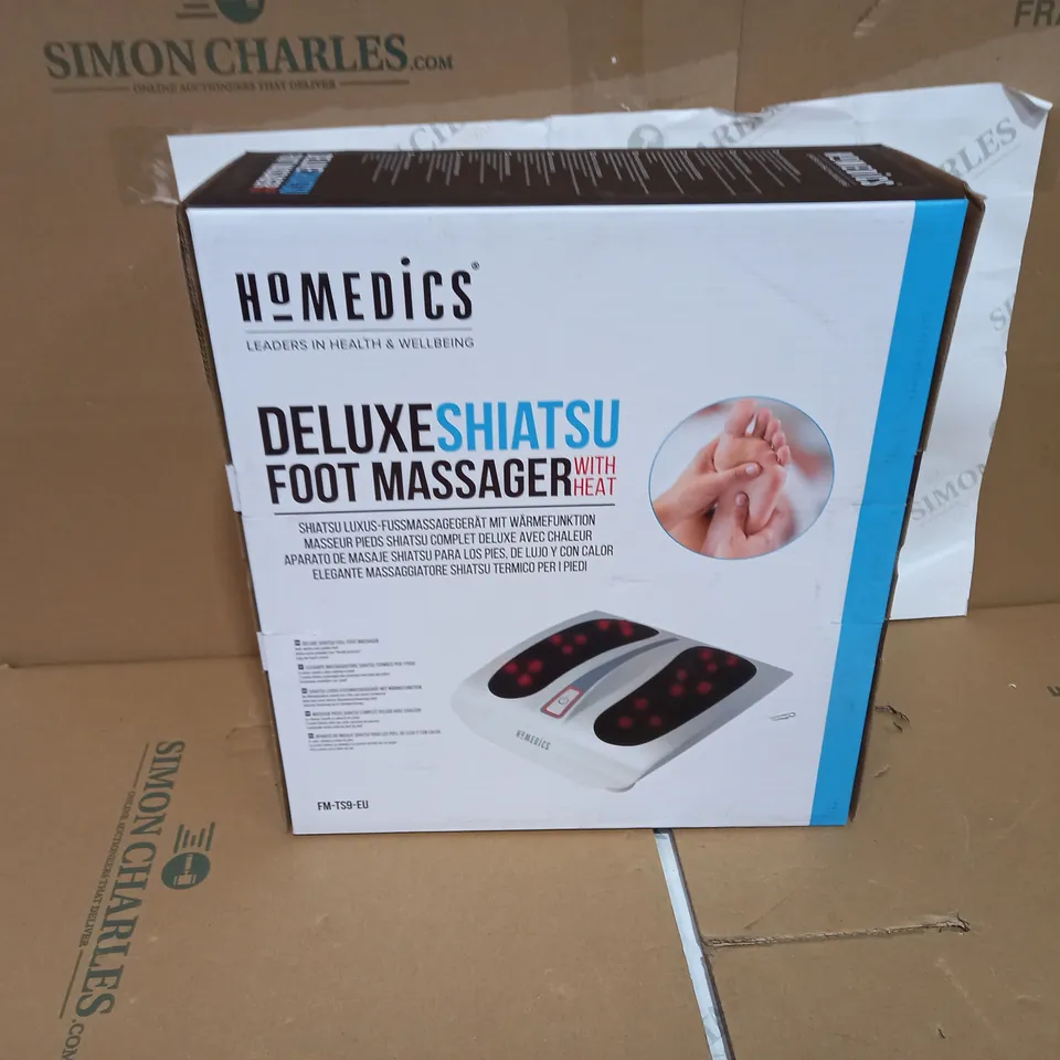 BOXED HOMEDICS DELUXE SHIATSU FULL FOOT MASSAGER WITH HEAT FM-TS9-EU