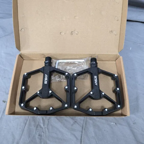 ANSJS BLACK PLATFORM BICYCLE PEDALS – PAIR 