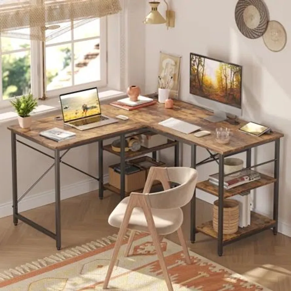 BOXED THIELSEN L SHAPED COMPUTER DESK