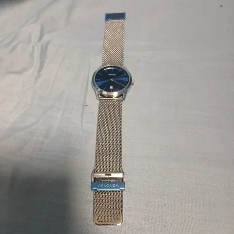 SEKONDA WRISTWATCH – BLUE DIAL, MESH BRACELET 