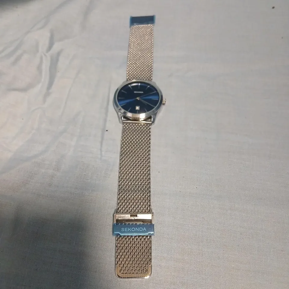 SEKONDA WRISTWATCH – BLUE DIAL, MESH BRACELET