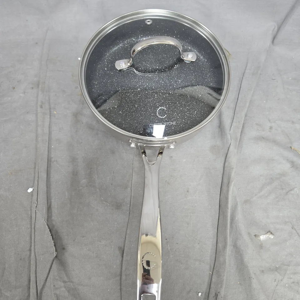 CURTIS STONE STAINLESS STEEL FRYING PAN WITH GLASS LID