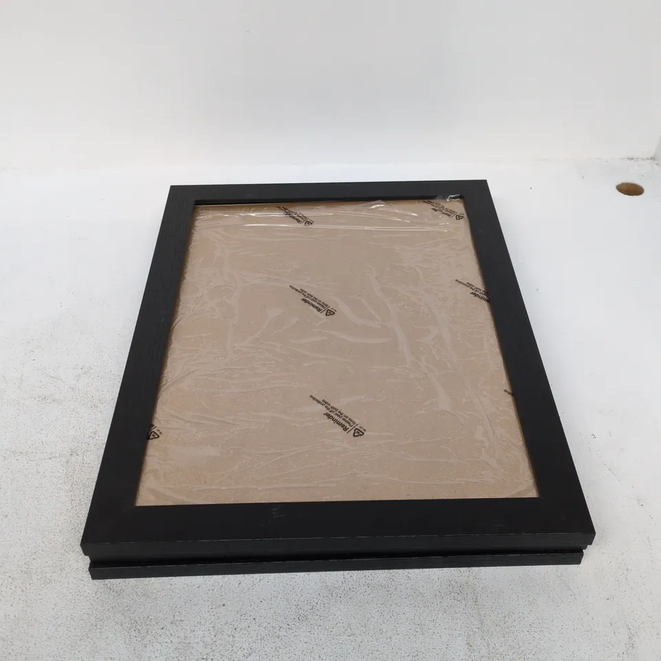 SET OF 3 BLACK WOODEN FRAMES 35 X 45CM APPROX