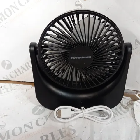BOXED POWERBEAST PORTABLE DESK FAN