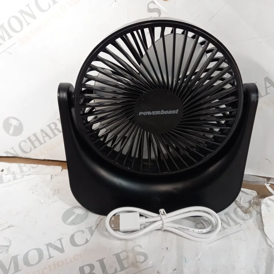 BOXED POWERBEAST PORTABLE DESK FAN