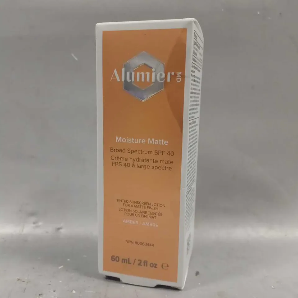 ALUMIER MD MOISTURE MATTE BROAD SPECTRUM TINTED SUNSCREEN LOTION SPF40 60ML - AMBER 