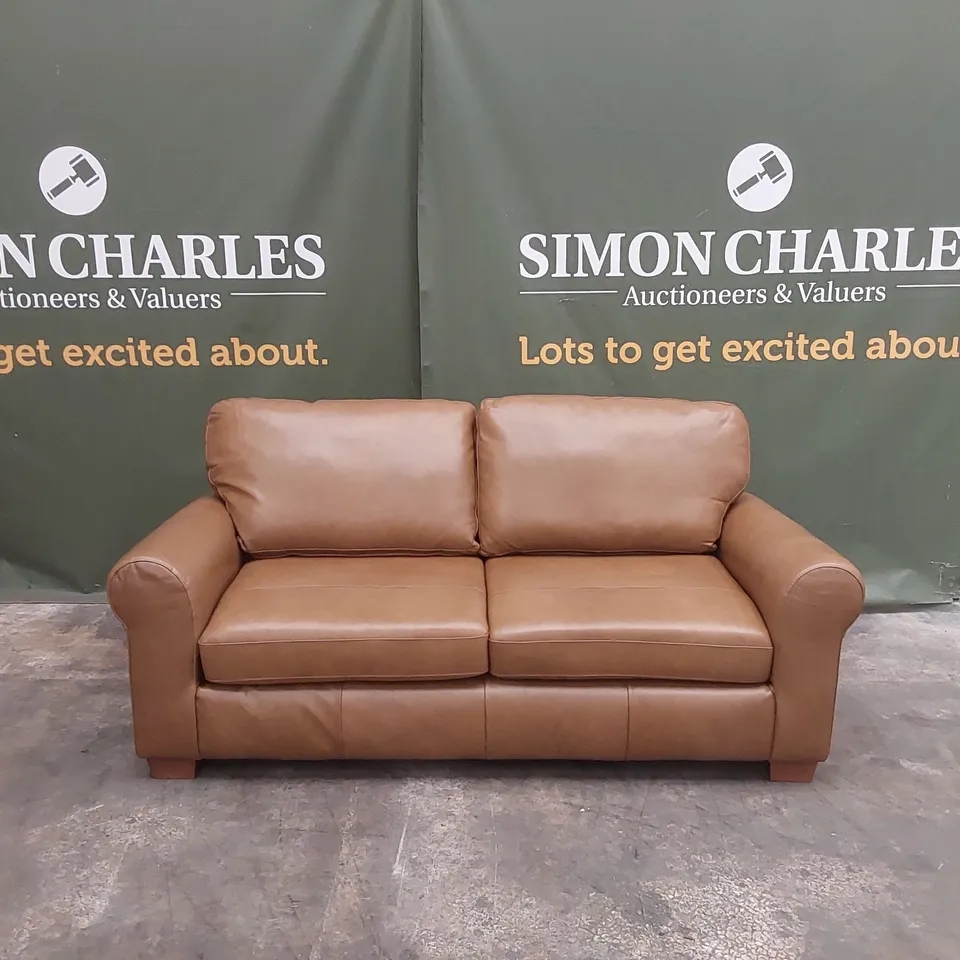 BAILEY 3 SEATER LEATHER SOFA RRP £879