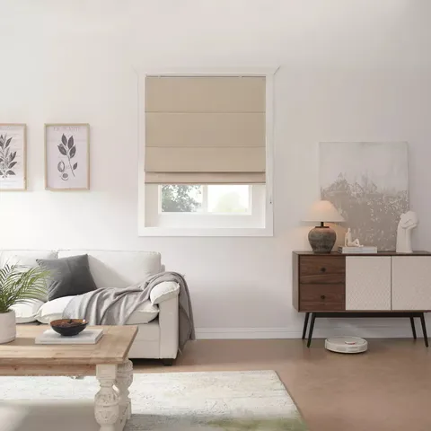 BOXED LITTLE BLACK BOOK BLACKOUT NATURAL ROMAN BLIND - 160cm X 140cm (1 BOX)