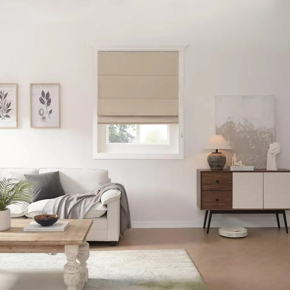 BOXED LITTLE BLACK BOOK BLACKOUT NATURAL ROMAN BLIND - 160cm X 140cm (1 BOX)