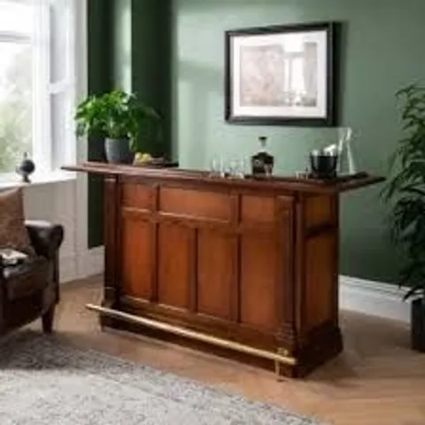 BOXED HOMESDIRECT365 MEDIUM MAHOGANY BAR
