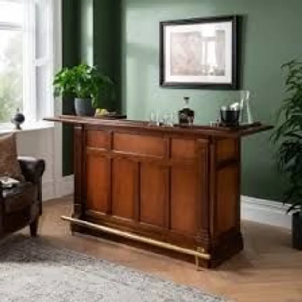 BOXED HOMESDIRECT365 MEDIUM MAHOGANY BAR
