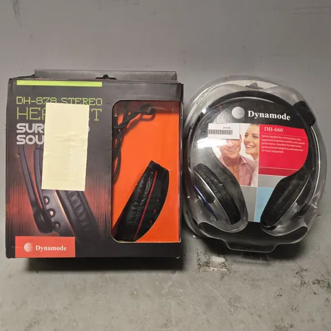 BOX OF APPROXIMATELY 12 ASSORTED ITEMS TO INCLUDE - DYNAMODE DH-660 HEADPHONES , DYNAMODE DH-878 HEADSET