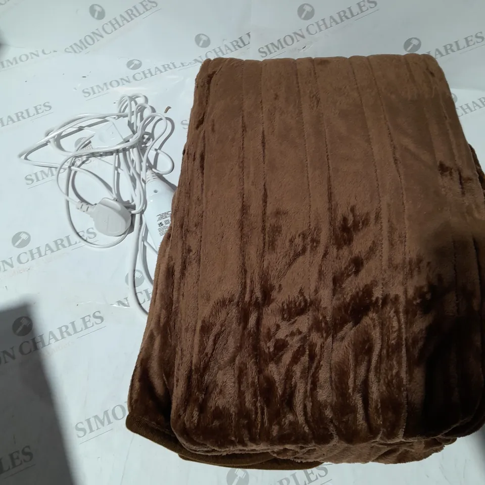 COZEE HOME LUXURY HEATED THROW - NEUTRAL