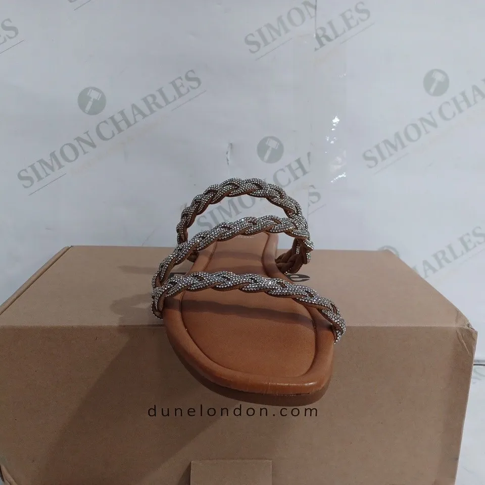 DUNE LONDON TAN SYNTHEIC SANDAL - EU 39
