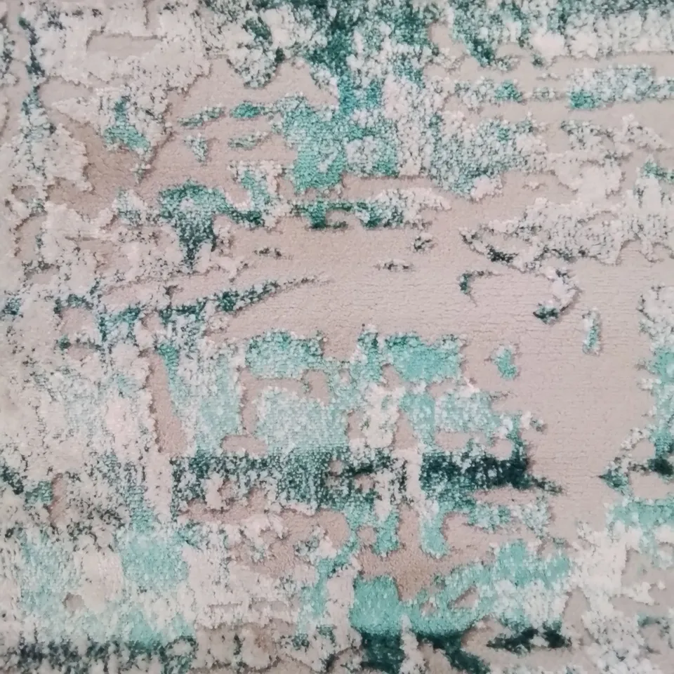 QUALITY HARGIMONT POWER LOOM GREEN RUG