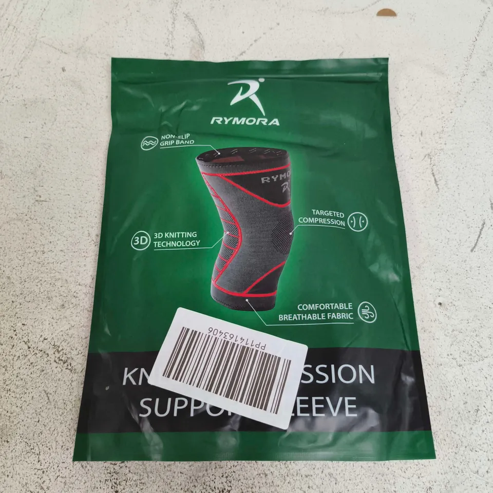 RYMORA KNEE COMPRESSION SUPPORT SLEEVE IN GREY - XS