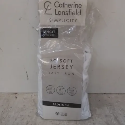BAGGED SO SOFT JERSEY SINGLE FITTED SHEET, WHITE