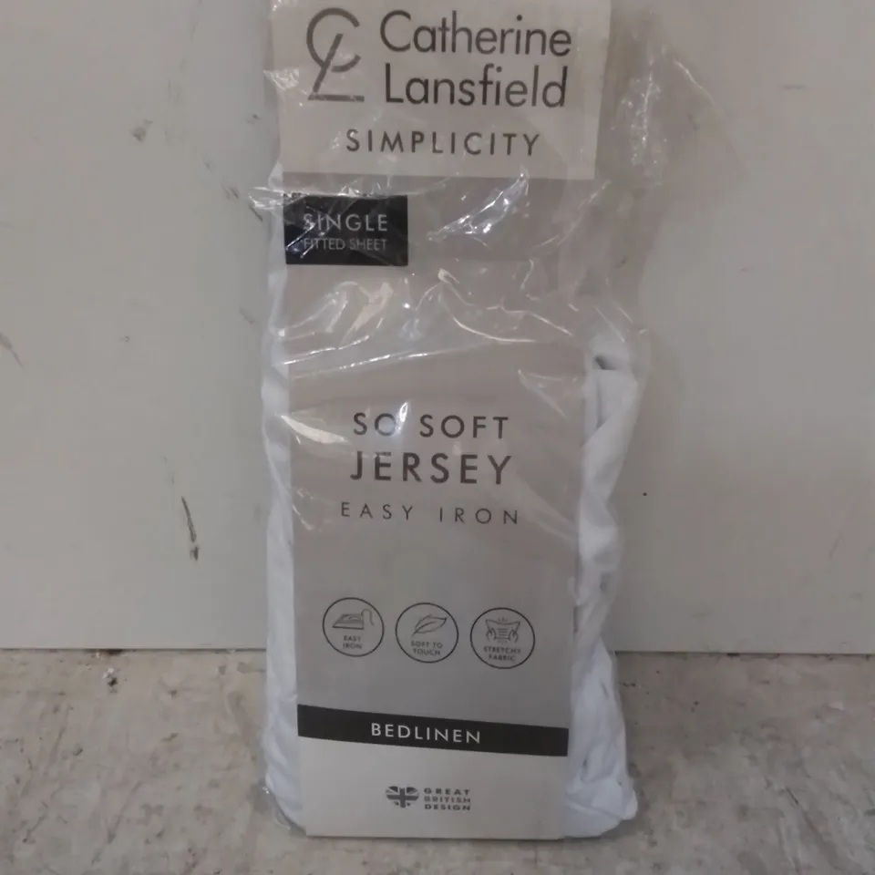 BAGGED SO SOFT JERSEY SINGLE FITTED SHEET, WHITE