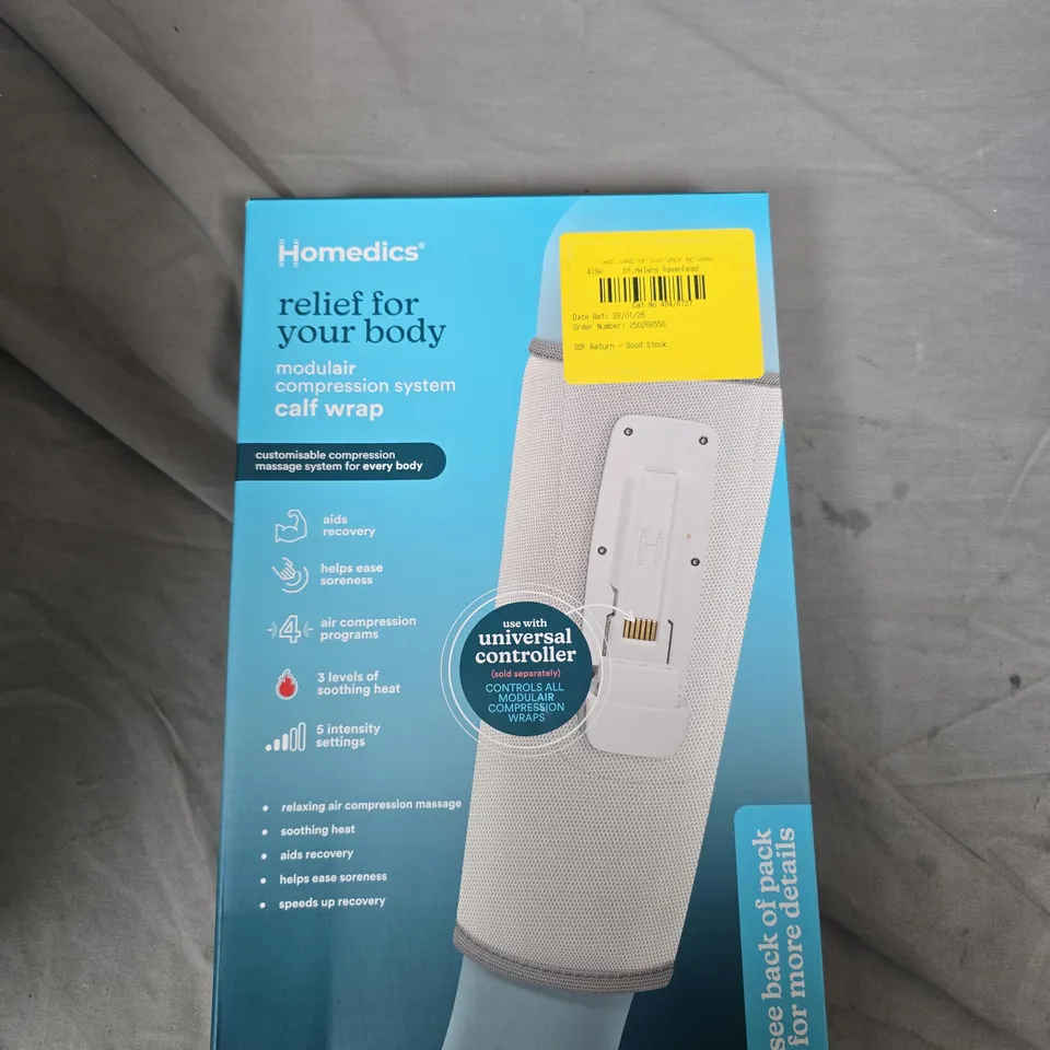 HOMEDICS RELIEF FOR YOUR BODY CALF WRAP – MODULAR COMPRESSION SYSTEM (BOXED)