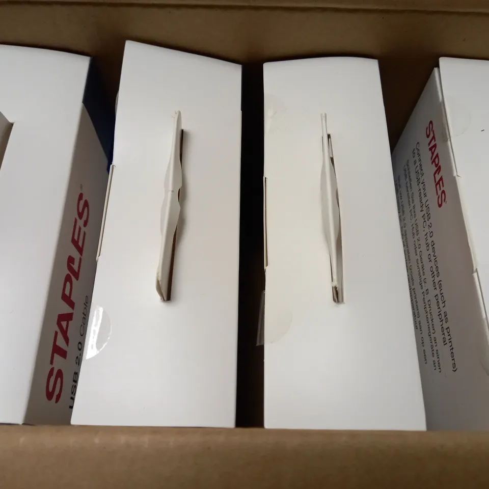 BOX OF APPROX 5 STAPLES USB 2.0 CABLE 1.8M USB 2.0 TYPE B 
