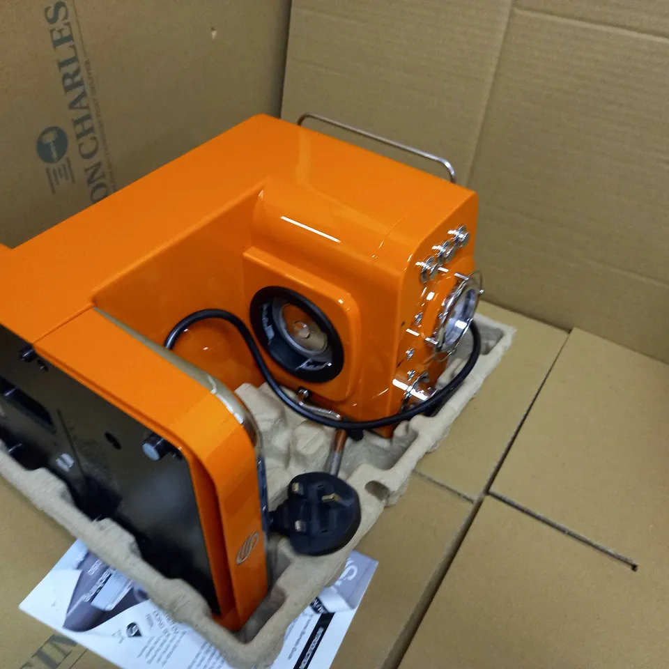 SWAN RETRO PUMP ESPRESSO COFFEE MACHINE - ORANGE