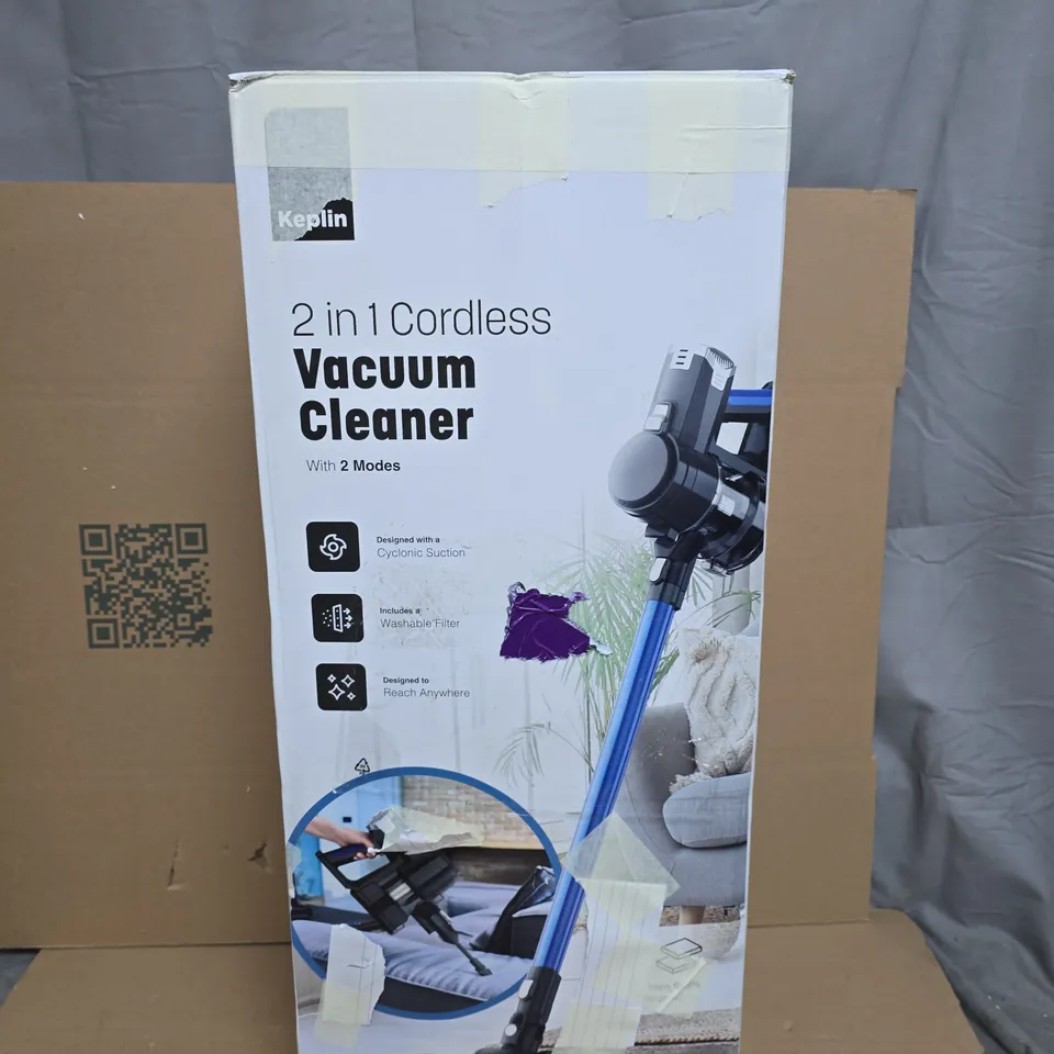KEPLIN 2-IN-1 CORDLESS VACUUM CLEANER – BOXED