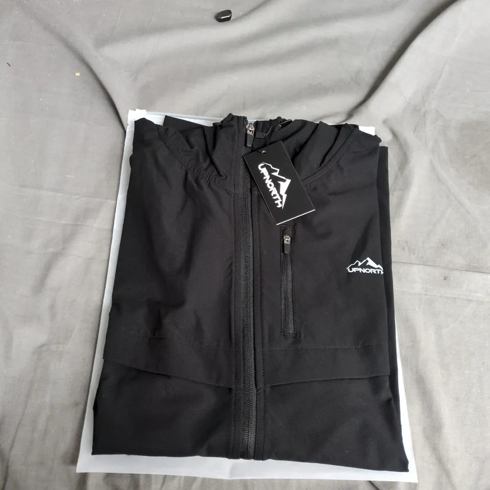 UPNORTH BLACK JACKET – ZIP FRONT, 2XL