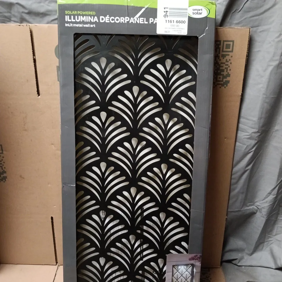 ILLUMINA DÉCOR PANEL PAPYRUS – SOLAR-POWERED WALL ART (OUTDOOR)