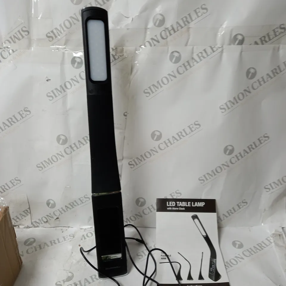 BOXED BELL & HOWELL RECHARGEABLE LED DESK LAMP WITH ALARM
