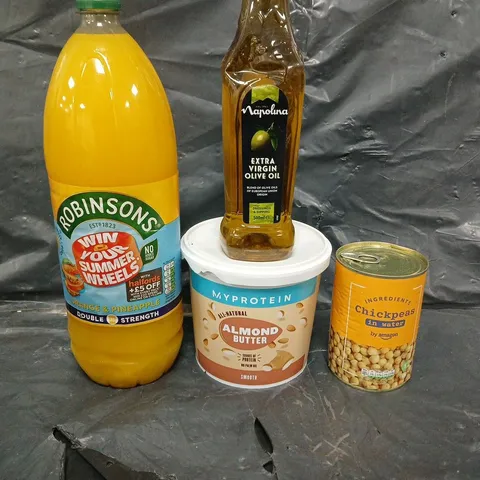 APPROXIMATELY 5 ASSORTED FOOD &DRINK ITEMS TO INCLUDE - ROBINSONS JUICE, CHICKPEAS AND GRIND COFFEE PODS  - COLLECTION ONLY