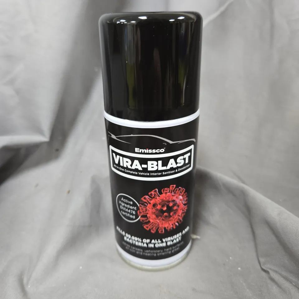 BOXED SET OF 12 EMISSCO VIRA-BLAST VEHICLE SANITISER (12X150ML)