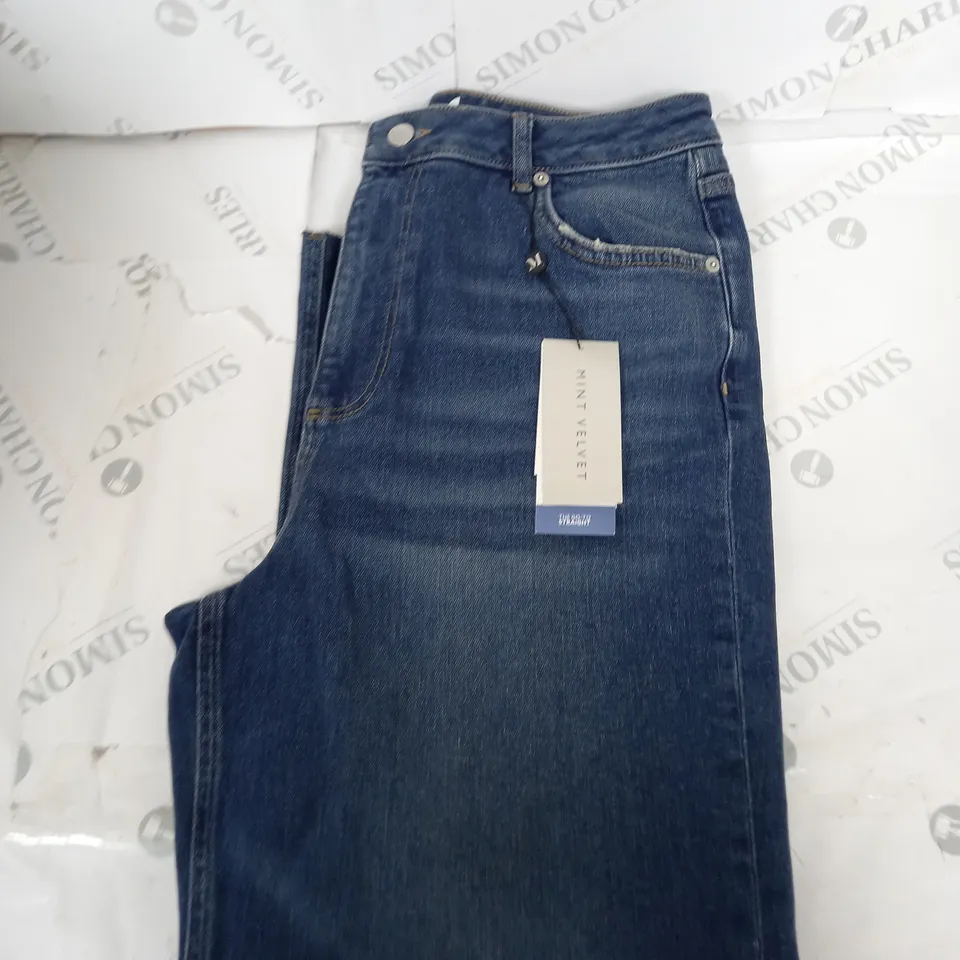 MINT VELVET INDIGO GO-TO STRAIGHT DENIM JEANS SIZE 16R