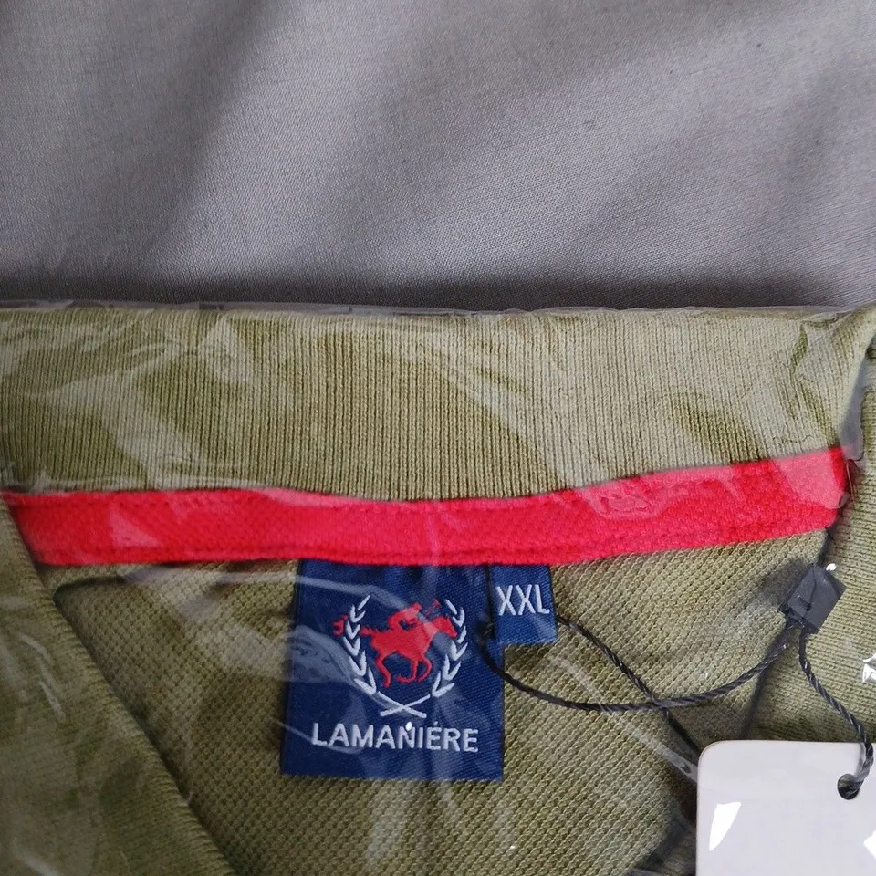 LAMANIÈRE POLO SHIRT – OLIVE GREEN, XXL