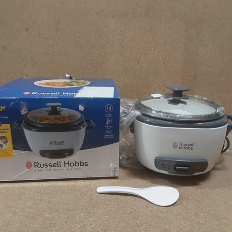 BOXED RUSSELL HOBBS 27040 LARGE WHITE RICE COOKER 