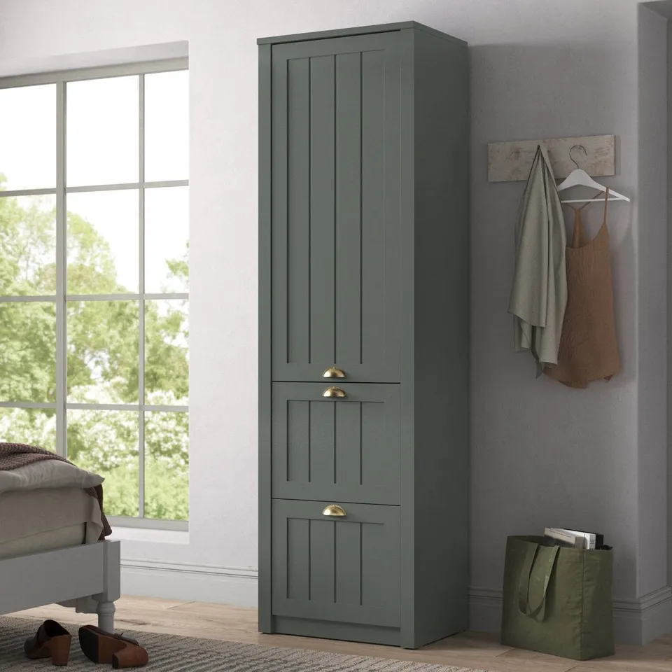 BOXED RHODE 1 DOOR WARDROBE (2 BOXES)