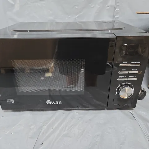 SWAN 20L 700W DIGITAL MICROWAVE IN BLACK - COLLECTION ONLY
