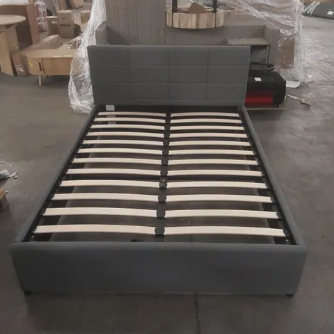 PHILIPPE UPHOLSTERED OTTOMAN BED SIZE:DOUBLE (4'6) COLOUR: GREY