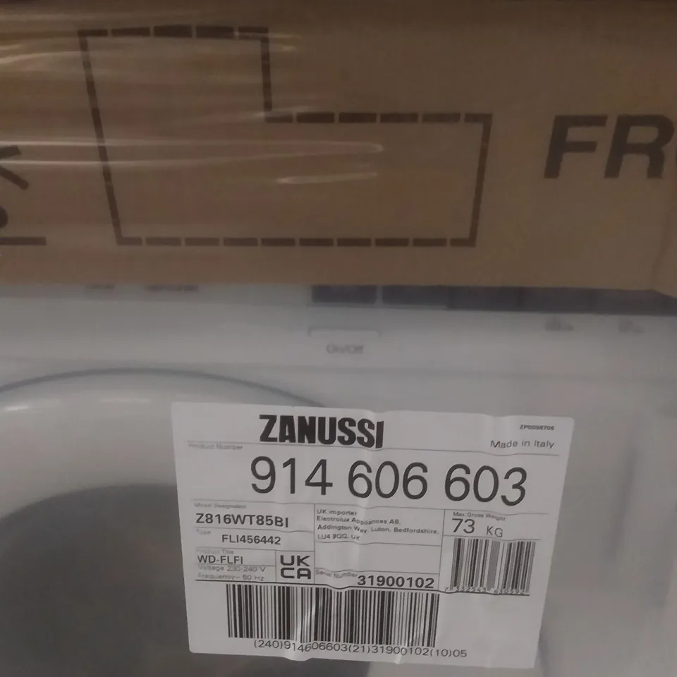 ZANUSSI Z816WT85BI WASH AND DRYER MACHINE RRP £775.00