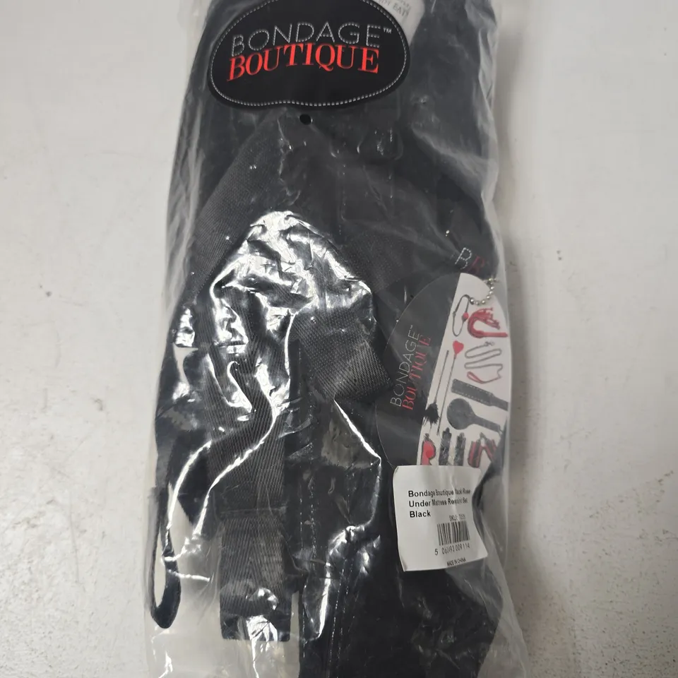 BONDAGE BOUTIQUE BLACK ROSE UNDER MATTRESS RESTRAINT SET 